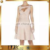 knee length beautiful mature women bandage cutout dress