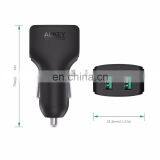 24W 4.8A Aukey Car Charger, Aukey Dual Port Car Charger for IPhone 6S thumbnail-2