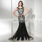 2017 New Arrival Mermaid Embroidered Black Formal Evening Dresses LX385 thumbnail-1