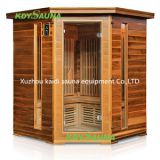 Health mate solid wood dry steam corner far infrared sauna room