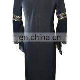 Women African Style Abaya / Latest Black And Golden Diamond Stone Work Embroidery Burkha/ Latest New York Fashion (dubai Abaya) thumbnail-6