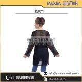 Party Wear Golden Embroidery Design Kurti For Ladies 6155 thumbnail-2