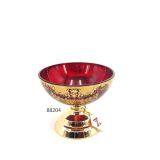 Yellow Glass Fruit Bowl With Floral in China thumbnail-2