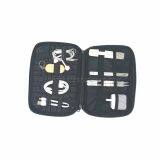 BG2015 Grey Cotton Linen Fabric Bag Storage Organizer Pouch thumbnail-3
