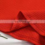 Plain Red Top and Rose Pattern Bell Bottom 2pcs Beautiful Baby Girl Boutique Suit thumbnail-2