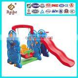 2020 Elephant Kid Indoor Plastic Slide With Swing thumbnail-3