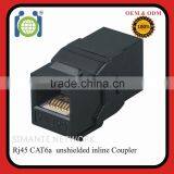 Black CAT6 Utp Rj45 8P8C Coupler for Network