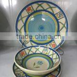 Fine Stoneware Dinnerware, Ceramic Pakistan Dinner Sets, Handprinted Dinner Set thumbnail-5