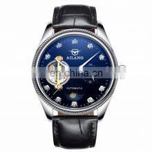 AILANG 8503G Luxury Hardlex Diamond Watch Automatic Mechanical Leather Band Wristwatch Diamond Decoration Men Watch thumbnail-5