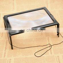 3X LED Lighted Table Magnifier Magnifying Glass Lamp A4 Reading Aid Loupe thumbnail-4