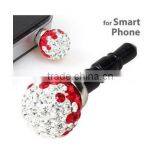 3.5mm Rhinestone Dust Plug Shamballa Ball for Iphone4/5 thumbnail-3