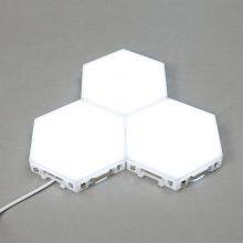 Pack of 3 Pcs LED Touch Creative Honeycomb Lights Crystal Wall Lamp Modular Assembly Quantum Modern Bedroom Hotel Lamps thumbnail-4