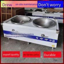Commercial Concave Induction Cooker, High-power Double-head Electric Stir-frying Stove, Large Pot Stove for Canteen Kitchens thumbnail-3