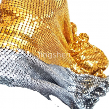 Architectural Metallic Sequin Fabric, Sequined Metallic Mesh Fabric, Suitable for Clothing, Curtains, Tablecloths, Etc. thumbnail-4