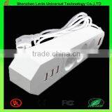 China Factory CE Cheap Extension Power Plug 6Gang 4 Port USB European Multi Socket