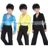 Promotion Fashion Long Sleeve and Pants Children Ballroom Dance Practice Costume for Boys Latin Jazz Dance Wear thumbnail-2