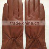 Ladies Red Brown Hotsale Thin Leather Hand Gloves thumbnail-1