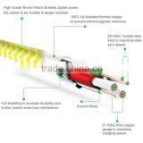 Woven Fabric Braided Flat Pipe Connector Micro USB Cable thumbnail-2