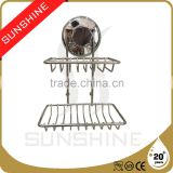 stainless steel soap wire basket with super suction cup SSKT109