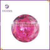 Wholesale Synthetic Pink Round Loose Cubic Zirconia Beads