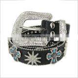 Shiny Crystal Leather Fashion Belt thumbnail-1