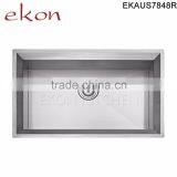 Single Bowl Under Mount Stainless Steel Handmade Kitchen Sink For Sale thumbnail-6