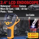 Recordable 2.4" 3.9mm Video Rotation 3X Zoom DVR IP67 1m Endoscope Borescope Inspection Camera thumbnail-2