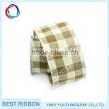 Popular product factory wholesale decoration polyester plaid ribbon