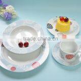 PORCELAIN PLATES 20PCS ROUND SHAPE PORCELAIN DINNER SET WITH FULL DECAL