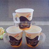 9oz printed hot drink paper cups with handle