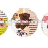 PVC Lovely Bear Round Shape Compact Mirror for Wholesale,MA109