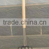 4 Tines Fork With Long Wooden Handle