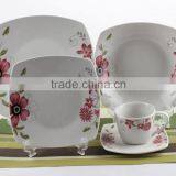 Wholesale 20 Pcs Ceramic Square Dinner Set/Fine Porcelain Dinner Set /tableware /dinnerware Set/cutlery Set/flatware thumbnail-5