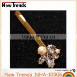 Alloy Casting Rhinestone and Pearl Bobby Pins Hair Clip thumbnail-2