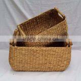 Water Hyacinth Storage Basket With Iron Frame and Handle thumbnail-5