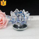 Wholesale Clear Blue Lotus Glassware for Decorative