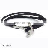 Real Leather Anchor Bracelet For Wholesale thumbnail-2