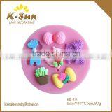 K-sun silicone chocolate baking mold Giraffe Bowknot potted plants fondant decorations tools