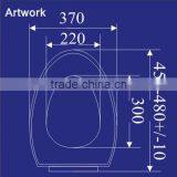 1047 Toilet Seats; 19'' Slim Toilet Lids Covers China Manufacturers thumbnail-2