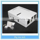 Latest 100% Pi Box ABS Plastic White Case for Raspberry Pi Model b Plus & Raspberry Pi 2 + 3 Pcs Pure Aluminum Heat Sink B301W