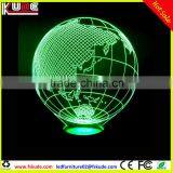 3D Acrylic Multicolor Changing LED Night Lights for Present Festival Gift