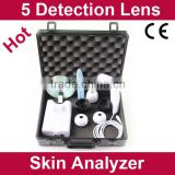HOT!! 5 Detection Lens portable skin analyzer/skin analyzer camera