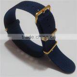 Gold Hardware Navy Blue Ballistic Nylon Watch Strap 24mm thumbnail-5