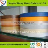 Plastic edge band furniture strips/pvc edgebanding strips/kitchen cabinet shelf edge