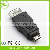 USB A 2.0 Female to Micro USB B Male Connector Adapter