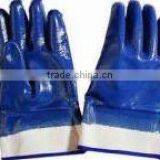 SUPER -Blue/yellow Nitrile Safety Cuff Closed Back Glove thumbnail-1
