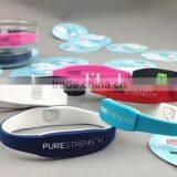 Fashion Pure Strength Rubber Bracelet Custom Silicon Wristband thumbnail-2