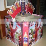 2014 New Large Cardboard Display Stand With Advertisment Board