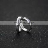 Fashionable 925 Silver Plated Wedding Couple Rings Fashion Jewellery Engagement Ring for Lovers Jewelry Wholesale thumbnail-3