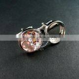 16.5mm Setting Size Steam Punk Watch Movement Silver DIY Base Tray French Cufflink Supplies Cuff Link Findings 1500028